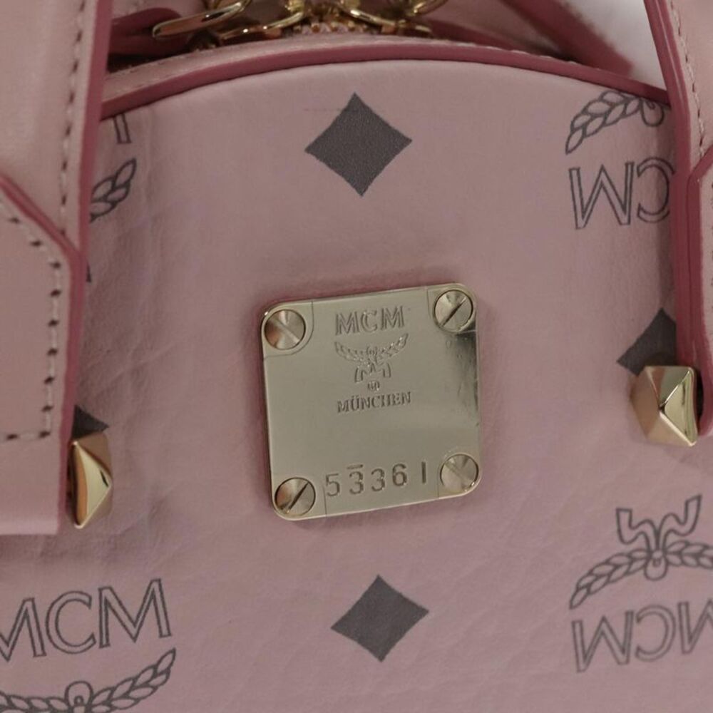 MCM Visetos Pink Canvas Handbag (Pre-Owned) - Picture 13 of 16